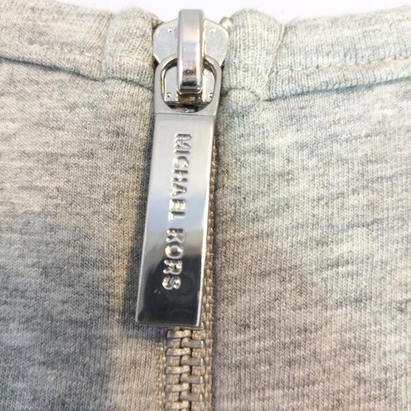 Michael Kors Small Fitted Shirt - Metal MK Logo Charm - Back Zipper Detail - Picture 5 of 6